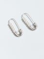 thumb Titanium 316L Stainless Steel Imitation Pearl Pin Minimalist Drop Earring with e-coated waterproof 2