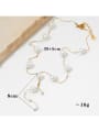 thumb Stainless steel Imitation Pearl Geometric Dainty Lariat Necklace 2