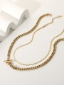 thumb Stainless steel Geometric Trend Multi Strand Necklace 2