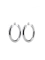 thumb Titanium Steel Round Minimalist Earring 0