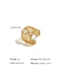 thumb Titanium Steel Imitation Pearl Geometric Trend Band Ring 3