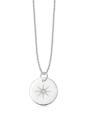 thumb Simple and exquisite round stainless steel pendant necklace 2