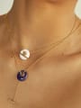 thumb Stainless steel Natural Stone Geometric Vintage Necklace 1