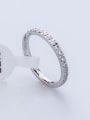 thumb Titanium Steel Cubic Zirconia Round Minimalist Band Ring 2