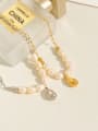 thumb Stainless steel Freshwater Pearl Water Drop Trend Beaded Necklace 0
