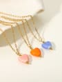 thumb Stainless steel Ceramic Heart Vintage Necklace 3