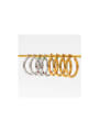 thumb Stainless steel Cubic Zirconia Geometric Trend Hoop Earring 0