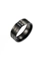 thumb Stainless steel Cubic Zirconia Geometric Minimalist Men's Ring 0