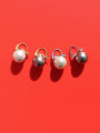 thumb Titanium 316L Stainless Steel Imitation Pearl Round Minimalist Huggie Earring with e-coated waterproof 1