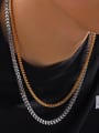 thumb Stainless steel Geometric Chain Hip Hop Necklace 1
