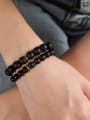 thumb Carnelian Black Elastic rope Trend Beaded Bracelet 1