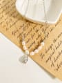thumb Stainless steel Freshwater Pearl Water Drop Trend Beaded Necklace 2