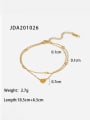 thumb Stainless steel Minimalist  Double Layer Heart  Anklet 3