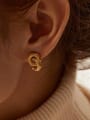 thumb Stainless steel Geometric Vintage Stud Earring 1