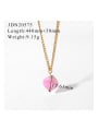 thumb Stainless steel Pink Natural stone Geometric Trend Necklace 3