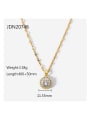 thumb Stainless steel Cubic Zirconia White Round Dainty Necklace 4