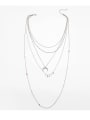 thumb Multilayer Long Crescent Alloy Necklace 2