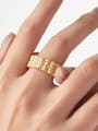 thumb Brass Imitation Pearl Geometric Hip Hop Band Ring 1