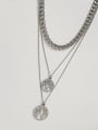 thumb Stainless steel Geometric Trend Multi Strand Necklace 0