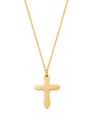 thumb Cross Exquisite Fine Chain Necklace Gold Stainless Steel Sweater Chain 0