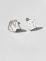 thumb Titanium 316L Stainless Steel Asymmetry Geometric Portrait Letters Cute Stud Earring with e-coated waterproof 2