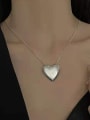 thumb Titanium Steel  Minimalist Smooth Heart Pendant Necklace 1
