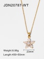thumb Stainless steel Cubic Zirconia Flower Minimalist Necklace 3
