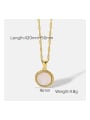 thumb Stainless steel Shell Round Trend Necklace 4