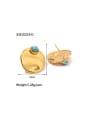 thumb Stainless steel Turquoise Geometric Trend Stud Earring 3