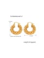 thumb Brass Geometric Hip Hop Huggie Earring 2