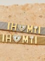 thumb Stainless steel Heart Letter Vintage Link Bracelet 2