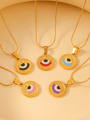 thumb Titanium Steel Enamel Evil Eye Vintage Necklace 2