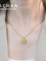 thumb Small fresh and exquisite glossy metal titanium steel clavicle necklace 1
