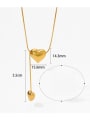 thumb Stainless steel Heart Trend Lariat Necklace 4