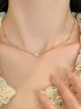 thumb Titanium Steel Imitation Pearl Geometric Minimalist Necklace 2