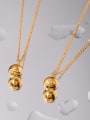 thumb Stainless steel Round Ball Hip Hop Necklace 1