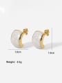 thumb Stainless steel Enamel Geometric Minimalist Stud Earring 2