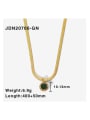 thumb Stainless steel Cubic Zirconia Round Trend Cuban Necklace 4