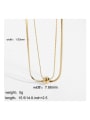 thumb Stainless steel Bead Geometric Trend Multi Strand Necklace 2