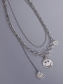 thumb Titanium 316L Stainless Steel Smiley Vintage Multi Strand Necklace with e-coated waterproof 3