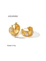 thumb Stainless steel Imitation Pearl Geometric Trend Hoop Earring 2