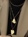 thumb Titanium Steel Imitation Pearls Fashion Irregular Pendant Necklace 1