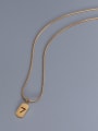 thumb Titanium 316L Stainless Steel Minimalist  Hollow Number 7 Necklace with e-coated waterproof 3