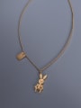 thumb Titanium 316L Stainless Steel Irregular Cute Necklace with e-coated waterproof 2