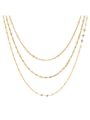 thumb Stainless steel Minimalist  Chain Multi Strand Necklace 0