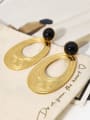 thumb Stainless steel Natural Stone Geometric Trend Drop Earring 1