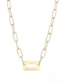 thumb Stainless steel Geometric Vintage Hollow Chain Necklace 0