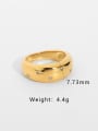 thumb Stainless steel Cubic Zirconia Geometric Trend Band Ring 4