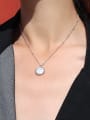 thumb Titanium 316L Stainless Steel Shell Geometric Minimalist Necklace with e-coated waterproof 2