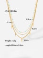 thumb Stainless steel Bead Multi Color Cross Trend Multi Strand Necklace 2